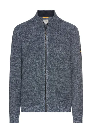 camel active - Strickjacke aus einem soften Baumwollmix tinted blue - Gr. - XXL