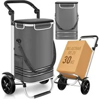 Dimono Einkaufstrolley Dimono 3-in-1 Einkaufstrolley mit Kühltasche – faltbar & praktisch, 56 l, Klappbarer Transportwagen