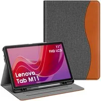 Fintie Tablet-Hülle für Lenovo Tab M11 (TB330) 11 Zoll 2024, Soft TPU Rückseite Gehäuse, mit Dokumentschlitze und Multi-Winkel Ansicht, Nicht für Tab P11 11''