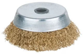 KS Tools BRONZEplus Topfbürste, Zinnbronzedraht, gewellt, Ø 85 mm - 963.9597