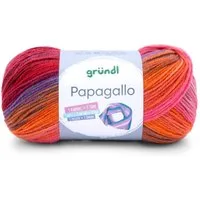Gründl Wolle Papagallo Farbverlaufswolle mi Anleitung Häkelwolle, 360,00 m (Wolle zum stricken oder häkeln, Farbverlaufsgarn, Strickwolle, Strickgarn, Handstrickgarn), 100% Polyacryl, ohne Schurwolle, auch für Wolle-Allergiker geeignet