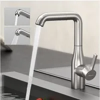 Mai & Mai Küchenarmatur Spültischarmatur 360° schwenkbar ausziehbar aus 304-Edelstahl Turnix04 Wasserhahn Küche mit Brause, 2 Strahlarten