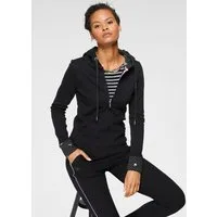 KangaROOS Sweatjacke mit bedrucktem Kapuzenfutter und Ärmelaufschlag