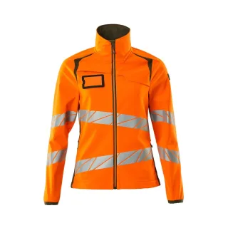 MASCOT Damen Softshell Jacke ACCELERATE SAFE Hi-vis Orange / Moosgrün 3XL - 19012-143-1433-3XL