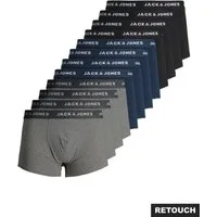 Jack & Jones Trunk JACSOLID Stretchkomfort, elastisch, bequem mit sportlichem Look (Packung, 12-St) bedruckt, modisch, eng anliegend, Baumwollmischung, Bündchen