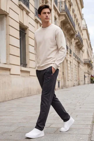 Herren Slim Fit Sweatpants mit geradem Bein