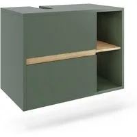 Vicco Waschbeckenunterschrank Viola, Grün/Artisan, 80 x 60 cm mit 2 Schubladen (1-St)