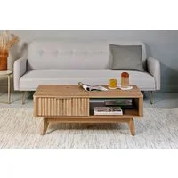 Jahnke Couchtisch WAVE COFFEE SK (1-St), Couchtisch, Retro-Stil, Stauraum, Fronten in raffiniertem Wellendesign