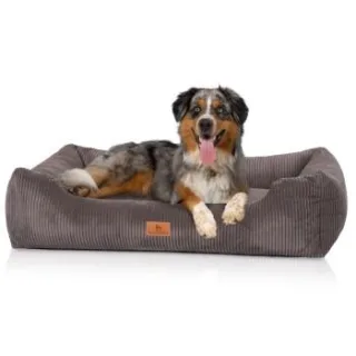 Knuffelwuff Hundebett aus Cord mit Handwebcharakter Olivia