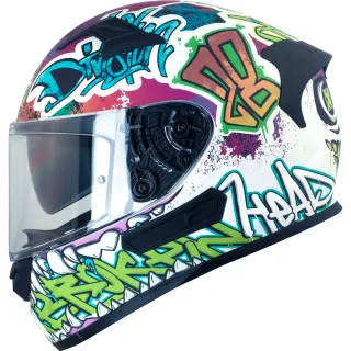 Broken Head (A-Minus-Ware) Integralhelm Mit Sonnenblende InYourFace Weiss Matt