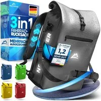 Nextcover Fahrradtasche NEU 3in1 Fahrradtasche für Gepäckträger - Fahrradrucksack wasserdicht