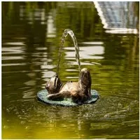 esotec Wasserspeier Solar Komplettset treibender Frosch auf Seerosenblatt mit Pumpe 101672 (Komplettset)