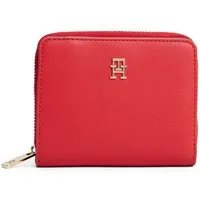 Tommy Hilfiger Geldbörse TH ICON MED ZA FLAP, Damen Geldbeutel, Portemonnai mit edlem TH-Logoemblem