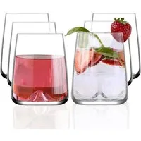 LAV Gläser-Set Terra Weinglas, 6-tlg., Glas, 6er-Set, 475ml, Ideal für kalte Getränke & dekorative Zwecke