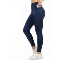 Smilodox Leggings Kelsy, High Waist Sportleggings V-Bund & seitlichen Eingrifftaschen nahtlos im Schritt, figurformende elastische Yogahose, Sport Freizeit