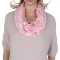 MIRROSI Loop Damen Schal Unifarbe HALBTRANSPARENT, Tolle Muster, Schlauchschal, (ca.160x38cm, zweimal um den Hals wickelbar), sehr leicht und angenehm zu tragen