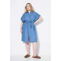 Studio Untold Hemdblusenkleid Hemdblusenkleid Denim-Optik Lyocell