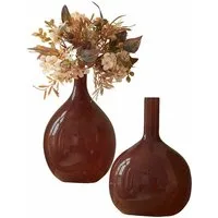 Mirabeau Tischvase Vase 2er Set Erlunda bordeaux