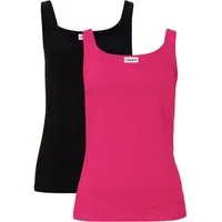 bonprix Tanktop (Packung, 2-tlg) taillierte Passform, mit Carré-Ausschnitt