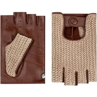 Roeckl Lederhandschuhe SAN MARCO AUTOFAHRER Kurzfingerhandschuhe mit Verschluss