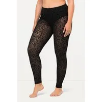 Ulla Popken Feinstrumpfhose Strumpf-Leggings Mesh Leomuster