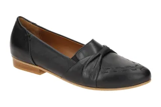 Everybody 23509C2399 BLAIR Damen Slipper Schwarz Echtleder Loafer mit Blockab...