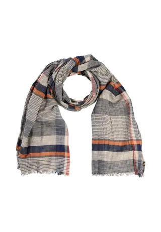 camel active - Multicolour Webschal aus Baumwoll-Twill burned orange - Gr. - OS