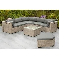 MERXX Gartenlounge-Set Rivello, (23-tlg), inkl. Auflagen, Aufstellmaß BxTxH: 225x225x63 cm