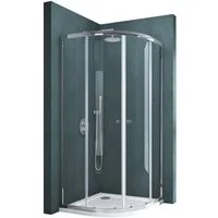 Mai & Mai Runddusche Duschkabine Viertelkreis Duschabtrennung ESG mit NANO R32, BxT: 80x80 cm