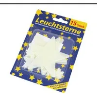 Dekostern Leuchtsterne Aufkleber Set 100 Stück Weiß Grün, 15 St., Leuchtpunkte Sternenlichter Glühsterne Nachtlichter Wandsticker