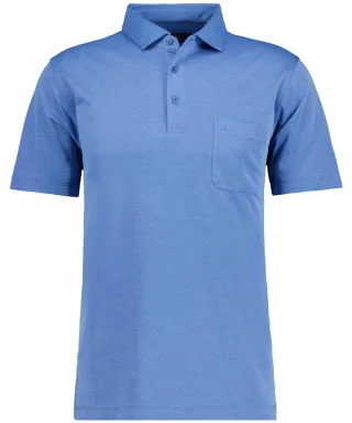 RAGMAN - Polo button short sleeve solid aqua - Gr. - XL