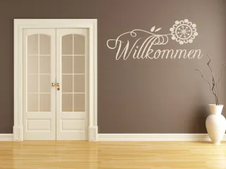 Wandtattoo "Willkommen"