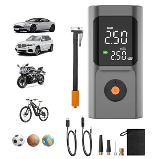 Portable Tire Inflator Dual-screen Digital Display Air Pump for Car Motorcycle Ball Fast Inflation