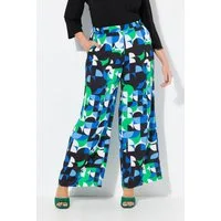 Ulla Popken Schlupfhose Hose grafischer Druck weites gerades Bein