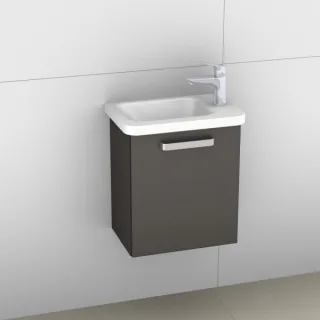 Artiqua 412 Waschtischunterschrank für Tonic II K0875, K0876, Stahlgrau Metallic, 412-WUT-I46-L-7141 412-WUT-I46-L-7141-88