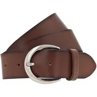 Tamaris Ledergürtel Charlotte Silver mit Logoschriftzug auf der Gürtelschlaufe, Basic-Style