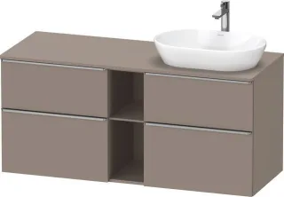 Duravit D-Neo Konsolenwaschtischunterbau wandhängend Basalt Matt 1400x550x664 mm - DE4970R70430000 DE4970R70430000