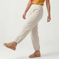 OriginalYou Leinenhose Sommerliche Leinen Pumphose luftig leichte Schlupfhose luftig & leichtes Leinengewebe, elastischer Bund, in Unifarbe