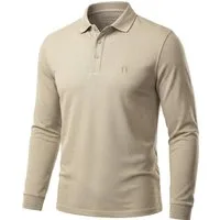 normani Langarmshirt Herren Langarm Poloshirt Lyroe Basic Polo Longsleeve Shirt für Männer