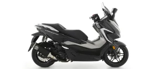 Sport Auspuff Arrow URBAN Aluminium BLACK Honda Forza 350 Bj.2021-2024 +Kat/EURO-5/e-geprüft