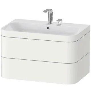 Duravit Happy D.2 Plus c-bonded Set wandhängend Weiß Seidenmatt 775x490x480 mm - HP4637E3636 HP4637E3636