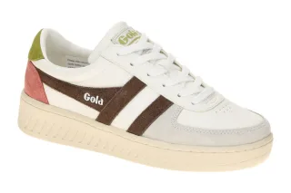 Gola CLA415AT Grand Slam Trident Damen Sneaker Wei?/Braun Gr. G - Normal Weite