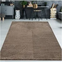 TeppichHome24 Teppich Teppich Wohnzimmerteppich 3D-Effekt, rechteckig, Höhe: 14 mm, pflegeleicht, robust, langlebig, hoch-tief-struktur, 3-D Effekt