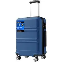 KONO Hartschalen-Trolley mit TSA-Schloss - Reisekoffer und Rollkoffer in einem