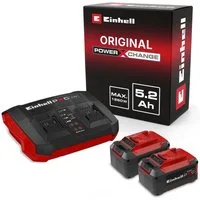 Einhell 2x 5,2Ah & Twincharger Kit Akku Starter-Set