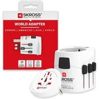 SKROSS PRO Light-World Universal Reiseadapter Für 2- oder 3-polige Steckdosen Reiseadapter, Für mehr als 200 Länder - Maximale Leistung 1535 Watt