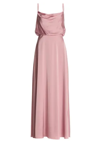 hey kyla - Abendkleid aus Satin mit angedeutetem Wasserfallausschnitt flamingo pink - Gr. - 32