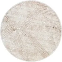 Tapiso Designteppich CRYSTAL, rund, Höhe: 8 mm, Kurzflor Schimmereffekt, pflegeleicht, allergikergeeignet
