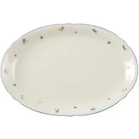 Seltmann Weiden Servierplatte Seltmann Weiden Marie-Luise Streublume Servierplatte oval 35cm oval, Porzellan, (Packung)