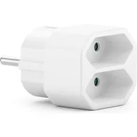 deleyCON deleyCON Mehrfachstecker Indoor 2x Euro-Buchse Innenbereich max. Stromadapter